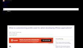 
							         What is a provisioning profile used for when developing iPhone ...								  
							    