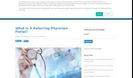 
							         What Is A Referring Physician Portal? - Purview								  
							    