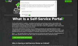 
							         What Is a Self-Service Portal? - IT Customer Portal Software | SysAid								  
							    