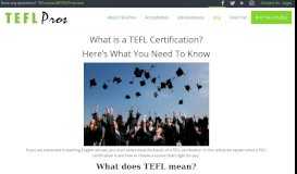 
							         What is a TEFL Certification? Here's What You Need To Know ...								  
							    