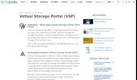 
							         What is a Virtual Storage Portal? - Definition from Techopedia								  
							    