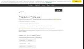 
							         What is AcerPortal.exe? - FreeFixer								  
							    