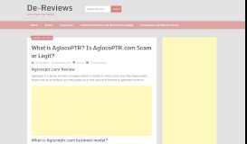 
							         What is AglocoPTR? Is AglocoPTR.com Scam or Legit? - De ...								  
							    