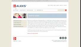
							         What is ALEKS?								  
							    