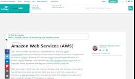 
							         What is Amazon Web Services (AWS)? - Definition from WhatIs.com								  
							    