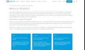 
							         What is an API portal? | MuleSoft								  
							    