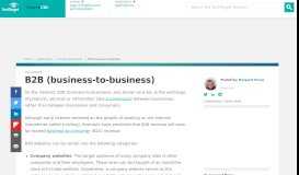 
							         What is B2B (business-to-business)? - Definition from WhatIs.com								  
							    
