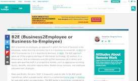 
							         What is B2E (Business2Employee or Business-to-Employee ...								  
							    