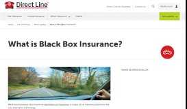 
							         What Is Black Box Car Insurance? - Direct Line								  
							    