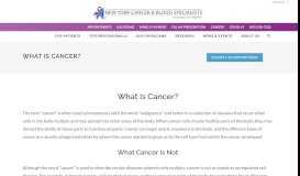 
							         What Is Cancer? - NY Cancer Specialists								  
							    