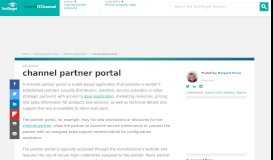 
							         What is channel partner portal? - Definition from WhatIs.com								  
							    
