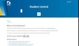 
							         What is Citrix Receiver? - Student Central								  
							    