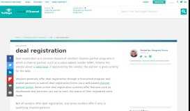 
							         What is deal registration? - Definition from WhatIs.com								  
							    