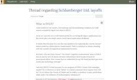
							         What is DELFI? - post regarding Schlumberger Ltd. layoffs								  
							    