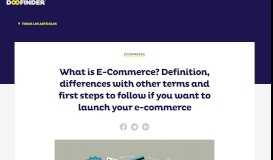 
							         What is E-Commerce? Definition, differences with other terms and first ...								  
							    