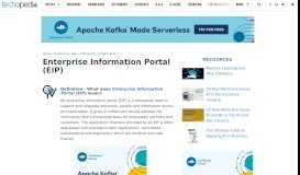 
							         What is Enterprise Information Portal (EIP)? - Definition from Techopedia								  
							    