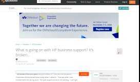 
							         What is going on with HP business support? It's broken... - HPE ...								  
							    