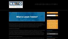 
							         What is Locum Tenens? - Nalto								  
							    