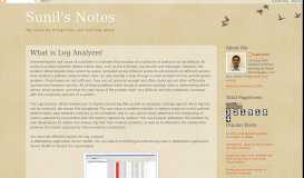 
							         What is Log Analyzer - Sunil's Notes								  
							    