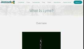 
							         What Is Lyme? — Jemsek Specialty Clinic | Excellence in Lyme ...								  
							    