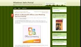 
							         What is Microsoft Office Live Meeting Service Portal | Windows Info ...								  
							    