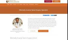 
							         What Is Minimally Invasive Spine Surgery? Benefits & Explanation								  
							    