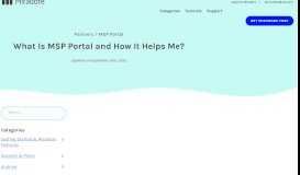 
							         What is MSP Portal and how it helps me? – Miradore Support								  
							    