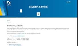 
							         What is my CHESSN? - Student Central								  
							    