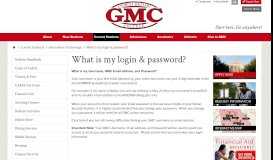 
							         What is my login & password? - GMC Portal & Student Email - Georgia ...								  
							    