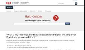 
							         What is my Personal Identification Number (PIN) for the Employer ...								  
							    