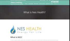 
							         What is Nes Health? - Jane Lindsay								  
							    