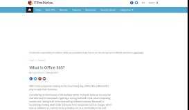 
							         What is Office 365? | ITProPortal								  
							    