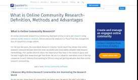 
							         What is Online Community Research- Definition, Methods and ...								  
							    