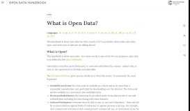 
							         What is Open Data? - The Open Data Handbook								  
							    