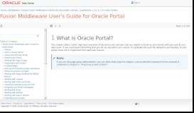 
							         What Is Oracle Portal? - Oracle Docs								  
							    