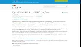 
							         What Is Outlook Web Access (OWA)? How Does It Work? - Intermedia ...								  
							    