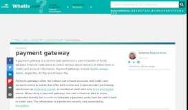 
							         What is payment gateway? - Definition from WhatIs.com								  
							    