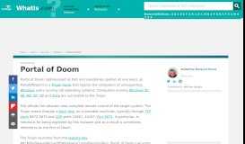 
							         What is Portal of Doom? - Definition from WhatIs.com								  
							    