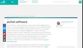 
							         What is portal software? - Definition from WhatIs.com - SearchCIO								  
							    