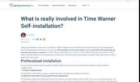 
							         What is really involved in Time Warner Self-installation ...								  
							    