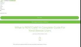 
							         What Is RENTCafé? A Complete Guide For Yardi Breeze Users								  
							    