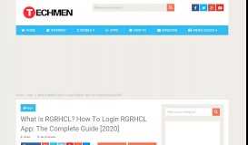 
							         What is RGRHCL? How To Login RGRHCL App: 2020 The ...								  
							    