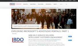 
							         What is the Adxstudio Portal Solution? - BDO IT Solutions - BDO Canada								  
							    