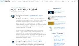
							         What is the Apache Portals Project? - Definition from Techopedia								  
							    