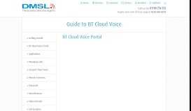 
							         What is the BT Cloud Voice Business Portal and how ... - DMSL								  
							    