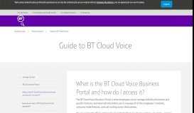 
							         What is the BT Cloud Voice Business Portal and how do I access it ...								  
							    