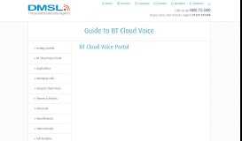 
							         What is the BT Cloud Voice Business Portal and how do I ... - DMSL								  
							    