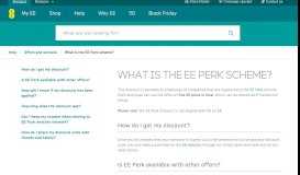 
							         What is the EE Perk discount scheme? | Help | EE								  
							    