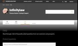 
							         What is the Infinitylaw Portal and what is it used for? - | Thomson Reuters								  
							    