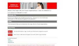 
							         What is the login URL for Fusion Applications - My Oracle ...								  
							    